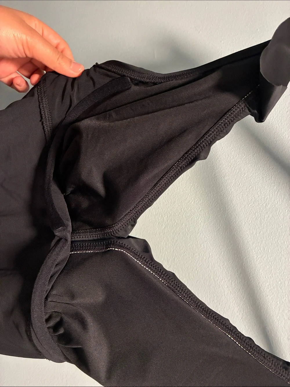 Black One-Piece Ruched Swimsuit - Picture 6 of 7